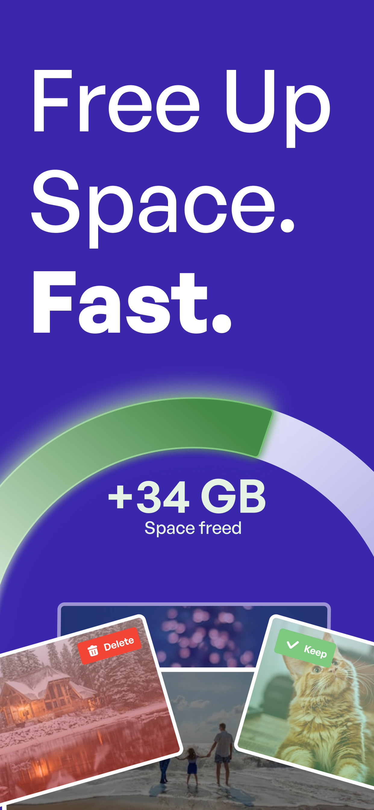 Cleaner Pro Home Screen - iPhone Storage Overview